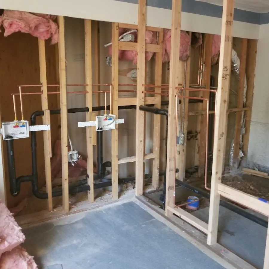 Copper pipe rough-in and plumbing installation in Moberly